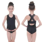 Elegant Black Gymnastics Dance Leotard - Image 2