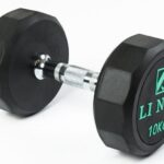 10KG LINUO Fixed Rubber Dumbbell for Strength Training