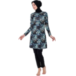 Tesmay Hijab Women Lycra Swimwear With Patterns