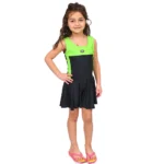 Two Way Stylish Girls' Skirted One-Piece Swimsuit