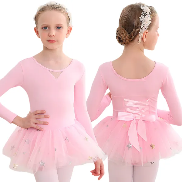 FreeImageKit.com_Img-size600x600px-63.webp Girls Pink Ballet Dress with Tutu Skirt - Image 1