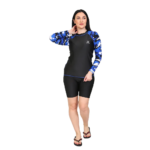Unisex Long Printed Sleeve UV Swim Shirt