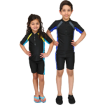 Kids Short Sleeve Two Piece Swimsuit Set