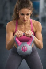 ⁦كيتل بيل بلاستيك من LiveUp Sports وزن 2 كغ (وردي) – LS2047⁩ - الصورة ⁦4⁩